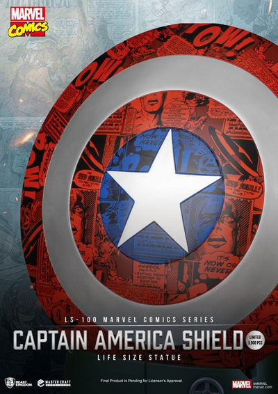 Marvel Comics PVC Captain America Shield Life Size Statue 64cm - Scale Statue - Beast Kingdom Toys - Hobby Figures UK