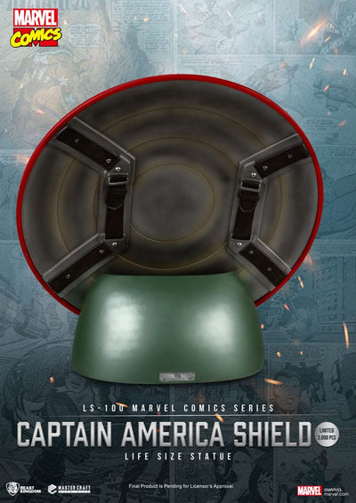 Marvel Comics PVC Captain America Shield Life Size Statue 64cm - Scale Statue - Beast Kingdom Toys - Hobby Figures UK