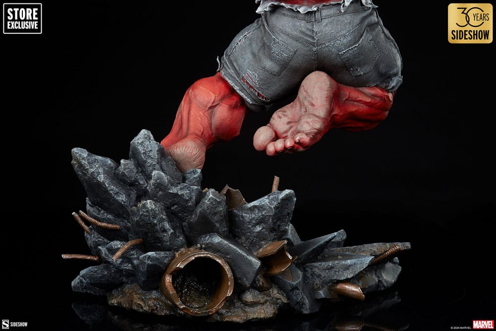 Marvel Premium Format Statue Red Hulk: Thunderbolt Ross 74cm - Scale Statue - Sideshow Collectibles - Hobby Figures UK