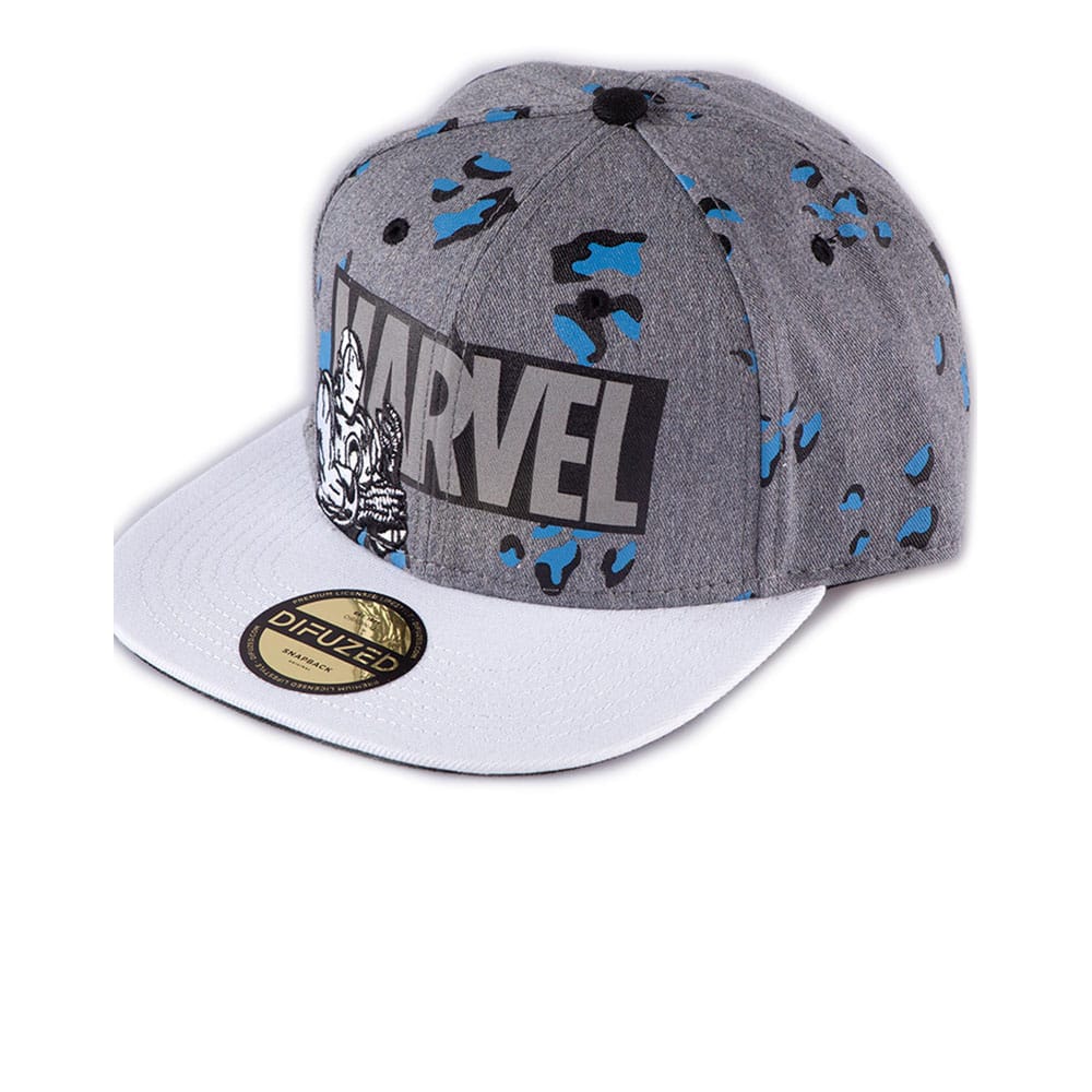 Marvel Snapback Cap Logo Retro Classic All Over Print - Apparel & Accessories - Difuzed - Hobby Figures UK