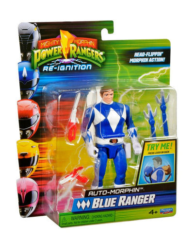 Mighty Morphin Power Rangers Action Figure Auto-Morphin Blue Ranger 12cm - Action Figures - Playmates - Hobby Figures UK