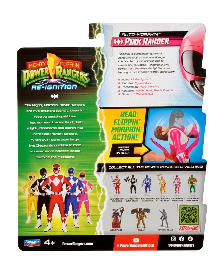 Mighty Morphin Power Rangers Action Figure Auto-Morphin Pink Ranger 12cm - Action Figures - Playmates - Hobby Figures UK