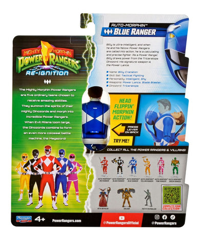 Mighty Morphin Power Rangers Action Figure Auto-Morphin Blue Ranger 12cm - Action Figures - Playmates - Hobby Figures UK
