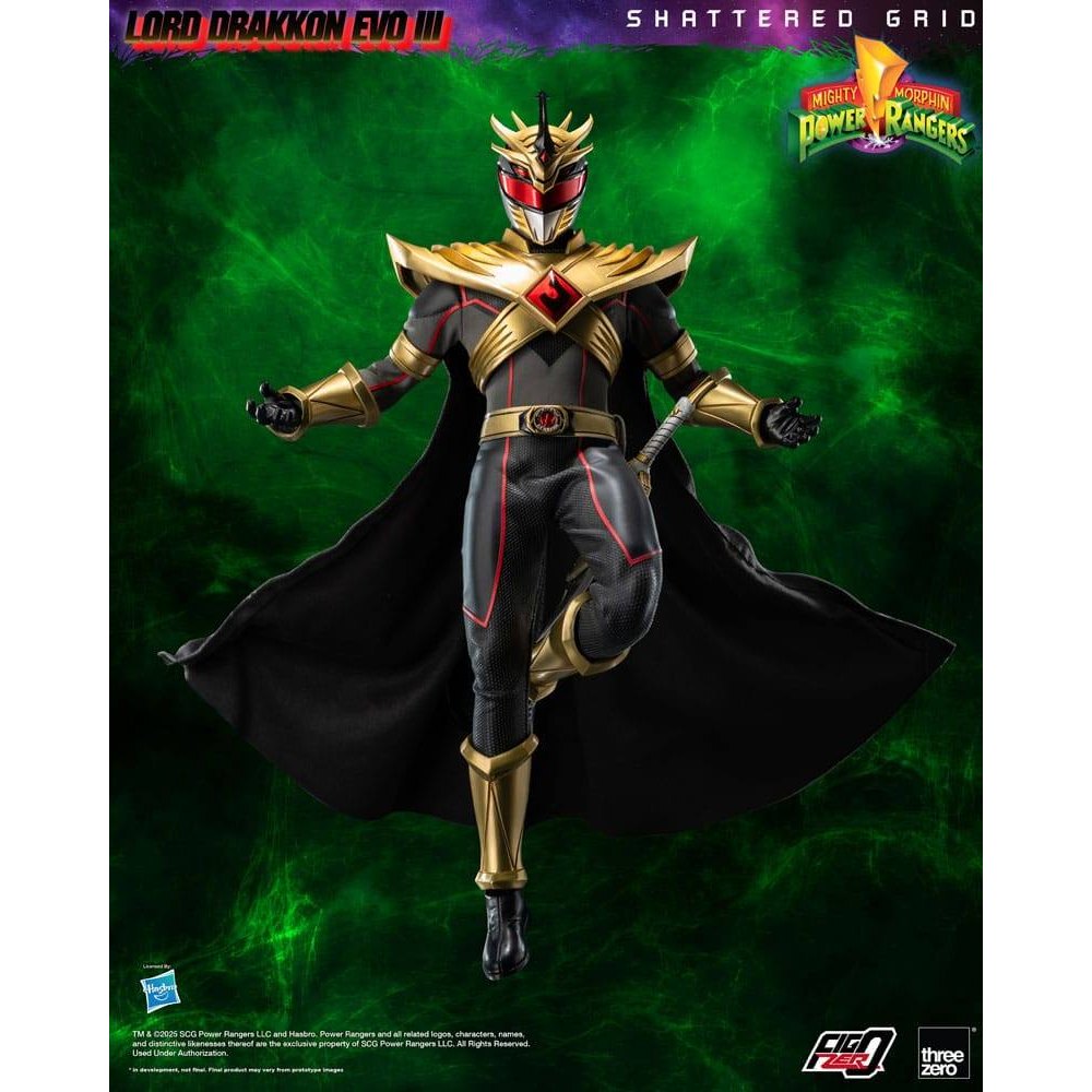 Mighty Morphin Power Rangers Shattered Grid  FigZero Action Figure 1/6 Lord Drakkon Evo III 30cm - Action Figures - ThreeZero - Hobby Figures UK