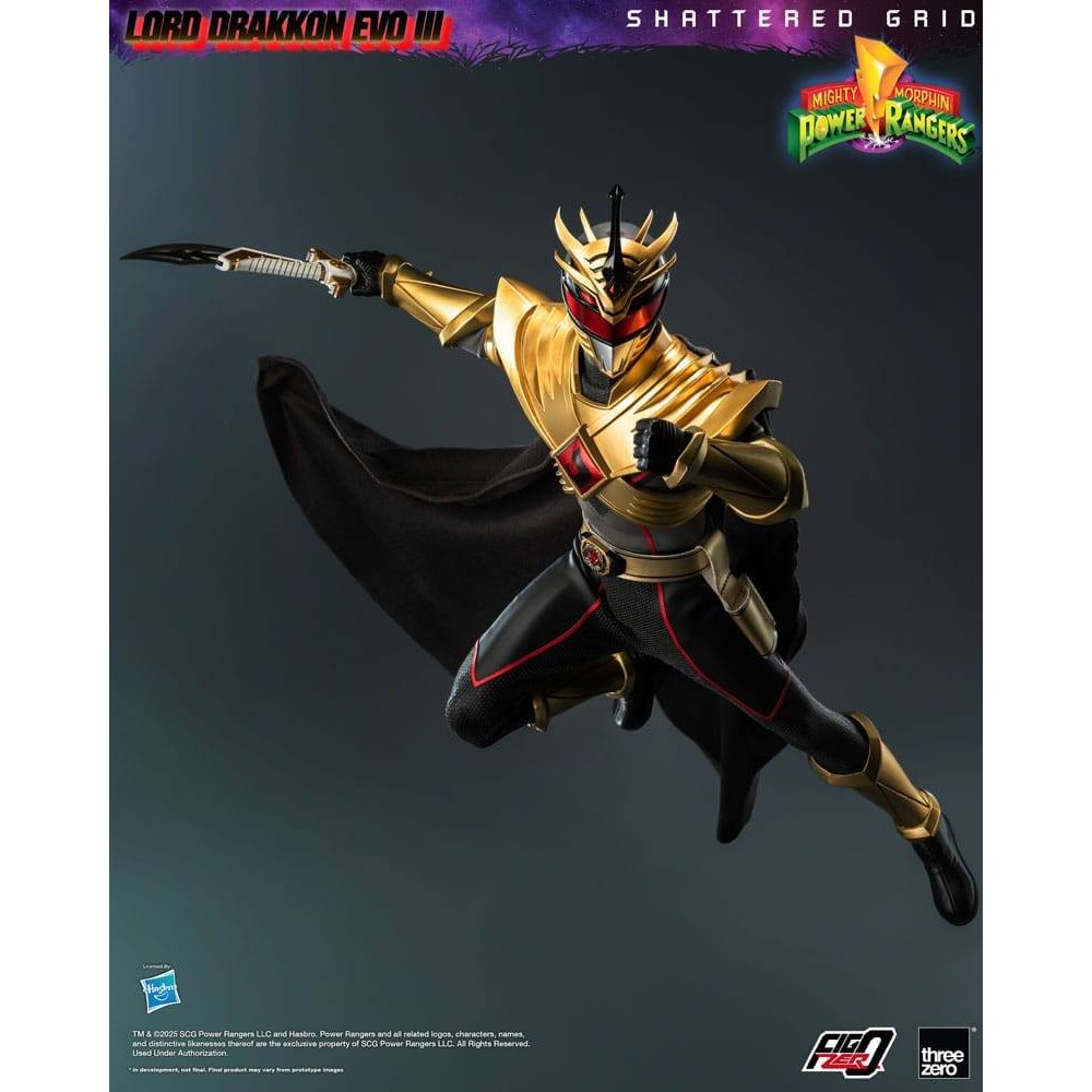 Mighty Morphin Power Rangers Shattered Grid  FigZero Action Figure 1/6 Lord Drakkon Evo III 30cm - Action Figures - ThreeZero - Hobby Figures UK