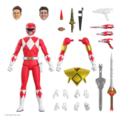 Mighty Morphin Power Rangers Ultimates Action Figure Red Ranger 18cm - Action Figures - Super7 - Hobby Figures UK