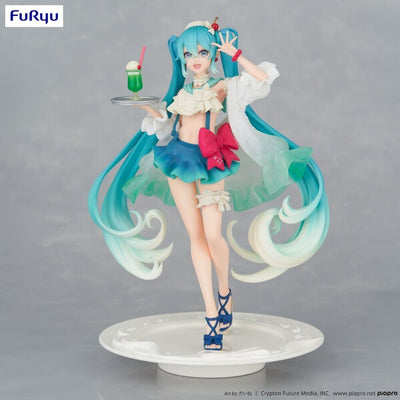 Hatsune Miku PVC Statue Hatsune Miku SweetSweets Series Melon Soda Float 18cm - Scale Statue - Furyu - Hobby Figures UK