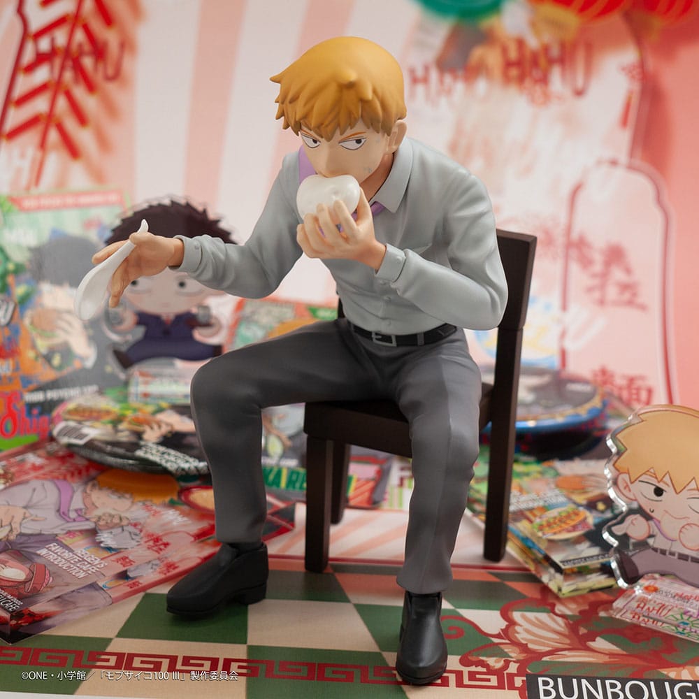 Mob Psycho 100 III x Bunbougu Cafe 2022 PVC Statue Arataka Reigen 14cm - Scale Statue - Union Creative - Hobby Figures UK