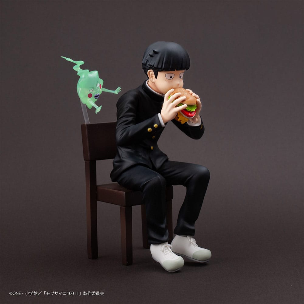 Mob Psycho 100 III x Bunbougu Cafe 2022 PVC Statue Shigeo Kageyama & Ekubo 13cm - Scale Statue - Union Creative - Hobby Figures UK