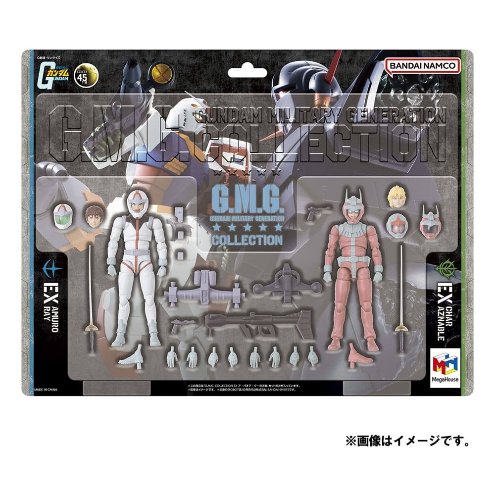 Mobile Suit Gundam G.M.G. Collection EX 09 Action Figures 2-Pack Earth Federation Amuro Ray & Char Aznable Normal Suit Ver. (with gift) 10cm - Action Figures - Megahouse - Hobby Figures UK