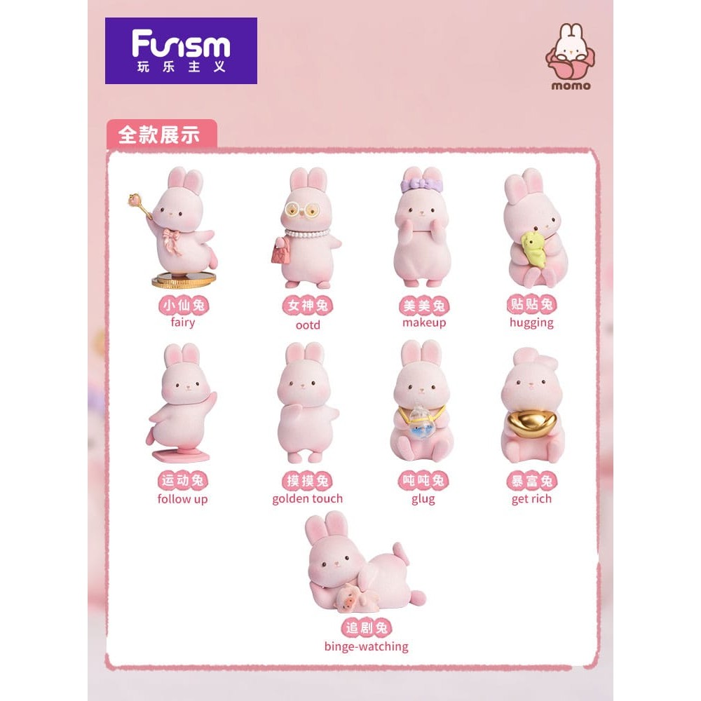 Momo Bunny Daily Series Mini Figures 9cm Display (9) - Mini Figures - Elska - Hobby Figures UK