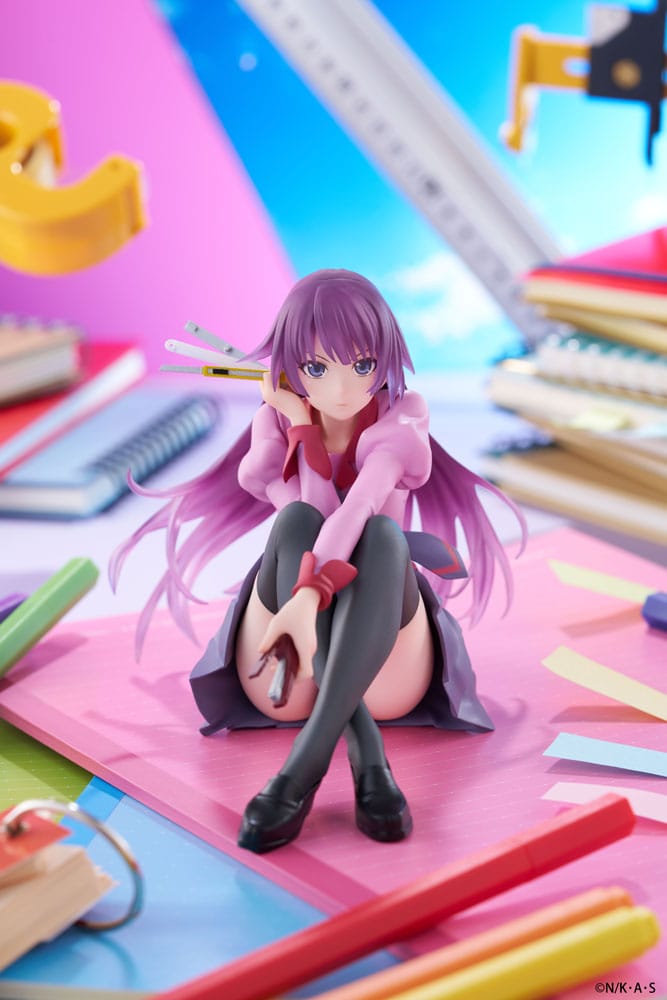 Monogatari PVC Statue Desktop Cute Figure Hitagi Senjougahara 13cm - Scale Statue - Taito Prize - Hobby Figures UK