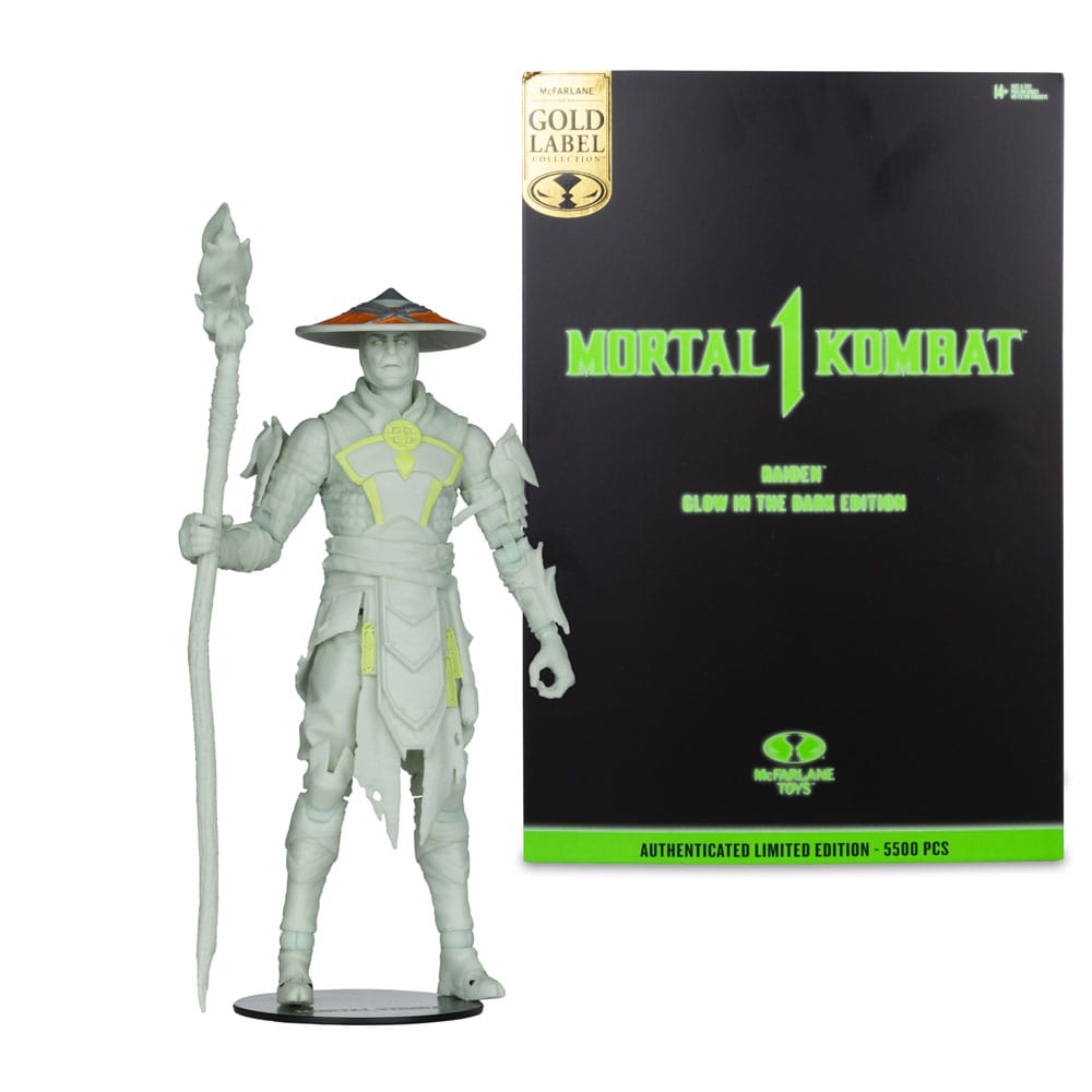 Mortal Kombat Action Figure Glow in the Dark Edition Raiden (Gold Label) 18cm - Action Figures - McFarlane Toys - Hobby Figures UK