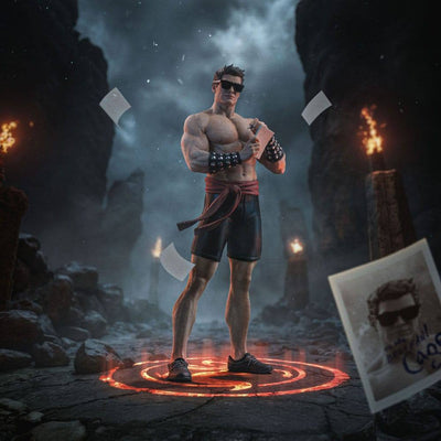 Mortal Kombat Art Scale Statue 1/10 Johnny Cage 24cm - Scale Statue - Iron Studios - Hobby Figures UK