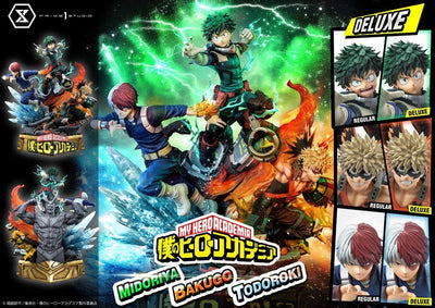 My Hero Academia Statue Midoriya, Bakugo & Todoroki Deluxe Bonus Version 69cm - Scale Statue - Prime 1 Studio - Hobby Figures UK