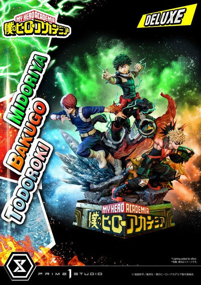 My Hero Academia Statue Midoriya, Bakugo & Todoroki Deluxe Bonus Version 69cm - Scale Statue - Prime 1 Studio - Hobby Figures UK