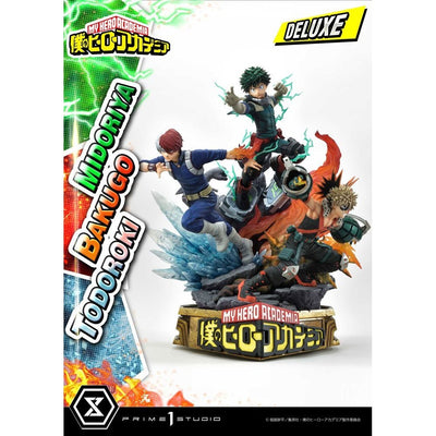 My Hero Academia Statue Midoriya, Bakugo & Todoroki Deluxe Bonus Version 69cm - Scale Statue - Prime 1 Studio - Hobby Figures UK