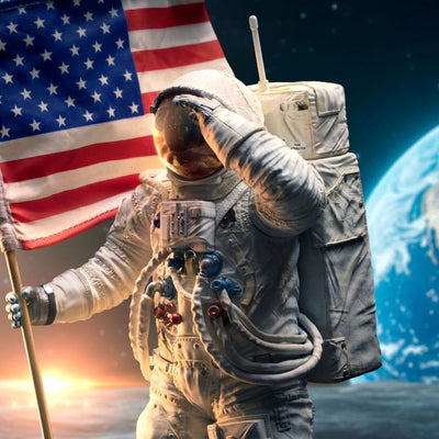 NASA Art Scale Statue 1/10 Apollo 11 Astronaut 23cm - Scale Statue - Iron Studios - Hobby Figures UK