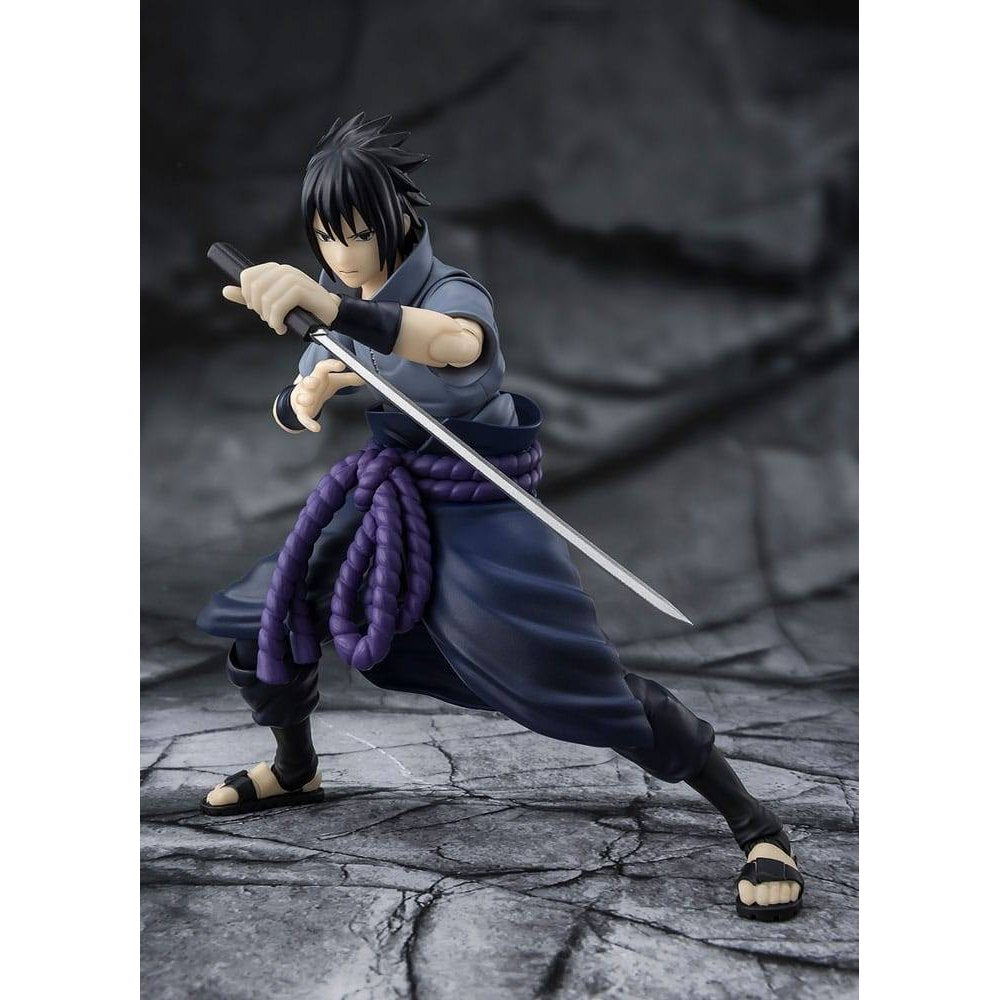 Naruto S.H. Figuarts Action Figure Sasuke Uchiha Solitary Shinobi 15cm ...