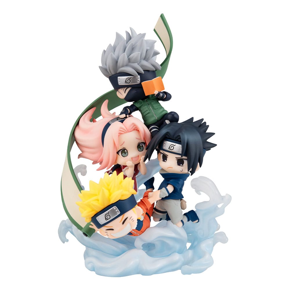 Naruto Shippuden FigUnity PVC Mini Statue Gather here, Team 7 13cm (with gift) - Mini Figures - Megahouse - Hobby Figures UK