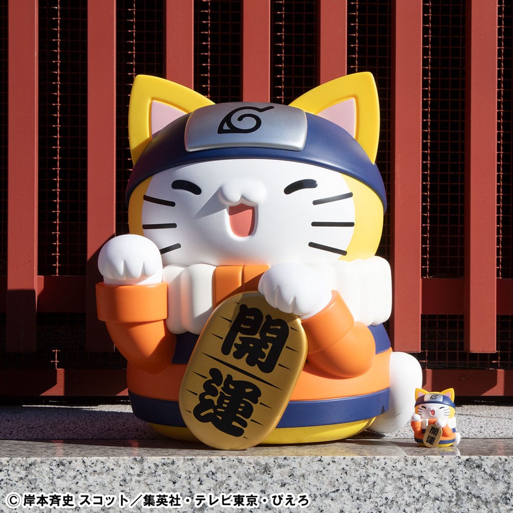Naruto Shippuden Mega Cat Project Nyanto! The Big Nyaruto Series Trading Figure Nyaruto Fortune Cats Giant Ver. 34cm - Mini Figures - Megahouse - Hobby Figures UK