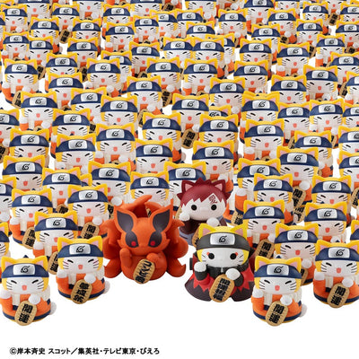 Naruto Shippuden Mega Cat Project Nyaruto! Trading Figures Fortune Cats Naruto Uzumaki & Friends Ver. 7cm Assortment (6) - Mini Figures - Megahouse - Hobby Figures UK