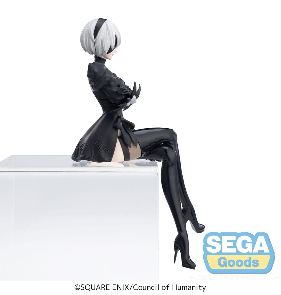 NieR:Automata Ver1.1a PM Perching PVC Statue 2B 13cm - Scale Statue - Sega - Hobby Figures UK