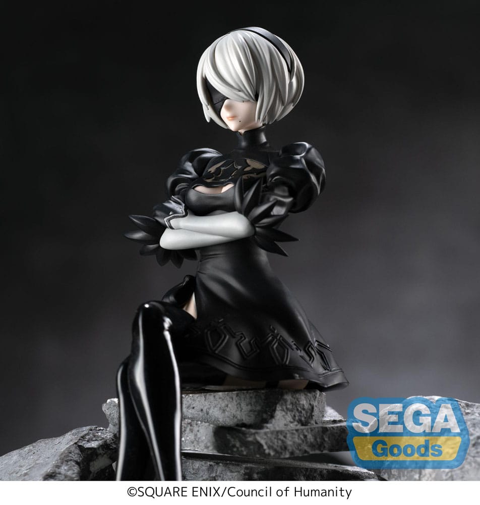 NieR:Automata Ver1.1a PM Perching PVC Statue 2B 13cm - Scale Statue - Sega - Hobby Figures UK