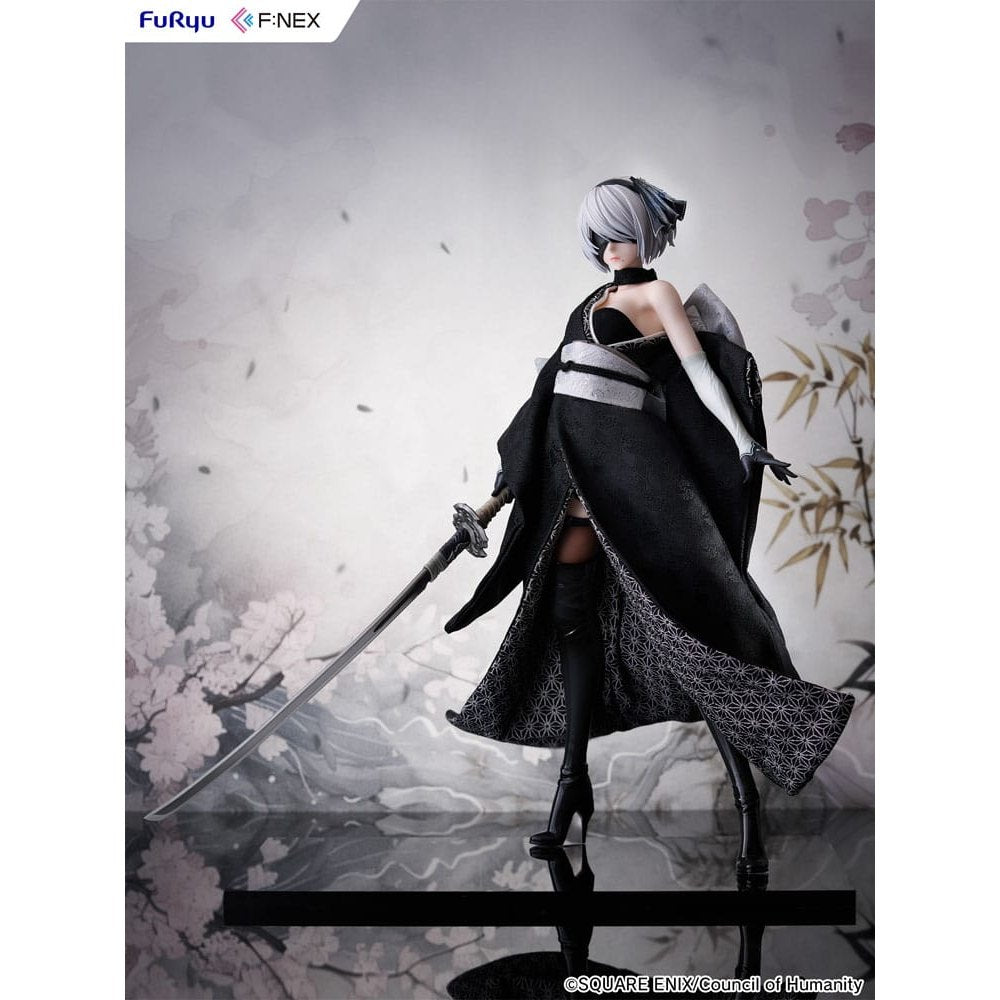 Nier: Automata Ver1.1a F:Nex PVC Statue 1/4 2B Japanese Doll 43cm - Scale Statue - Furyu - Hobby Figures UK