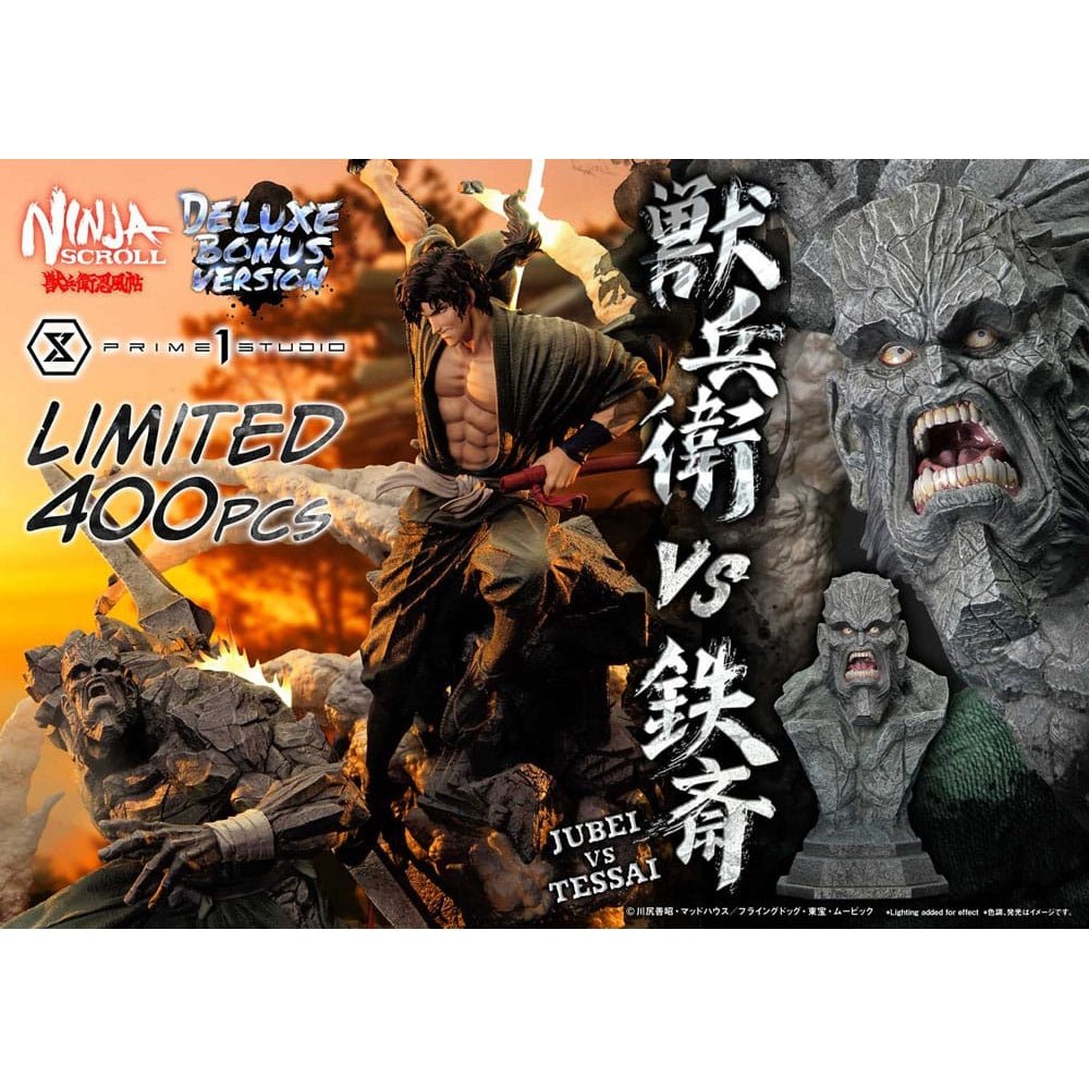 Ninja Scroll Ultimate Premium Masterline Series Statue 1/4 Jubei Versus Tessai Deluxe Bonus Version 101cm - Scale Statue - Prime 1 Studio - Hobby Figures UK
