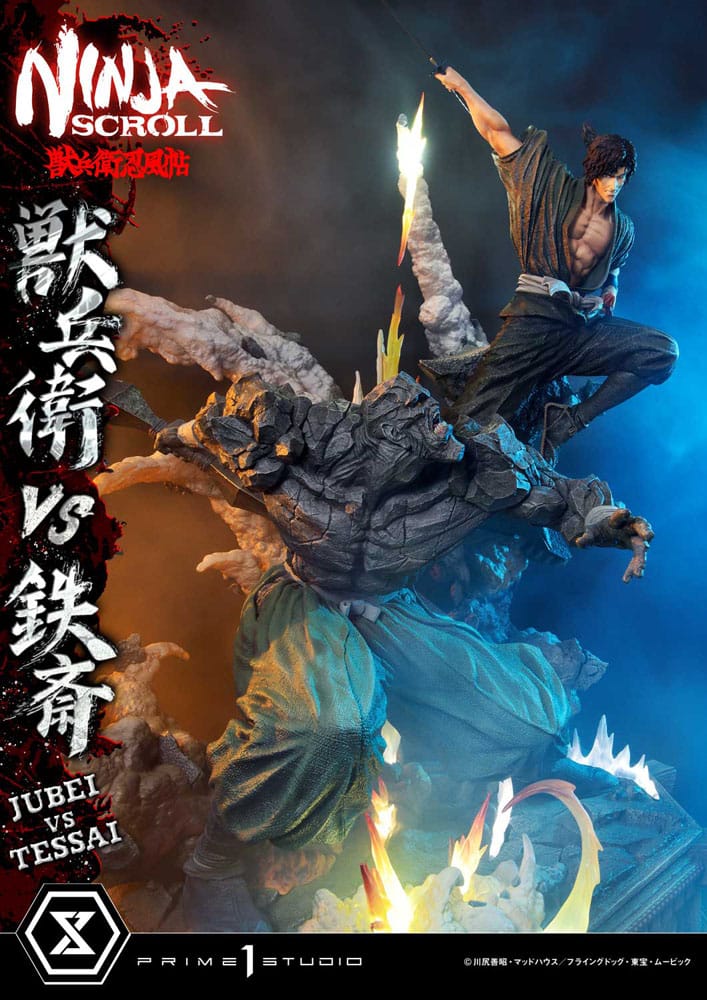 Ninja Scroll Ultimate Premium Masterline Series Statue 1/4 Jubei Versus Tessai Deluxe Bonus Version 101cm - Scale Statue - Prime 1 Studio - Hobby Figures UK
