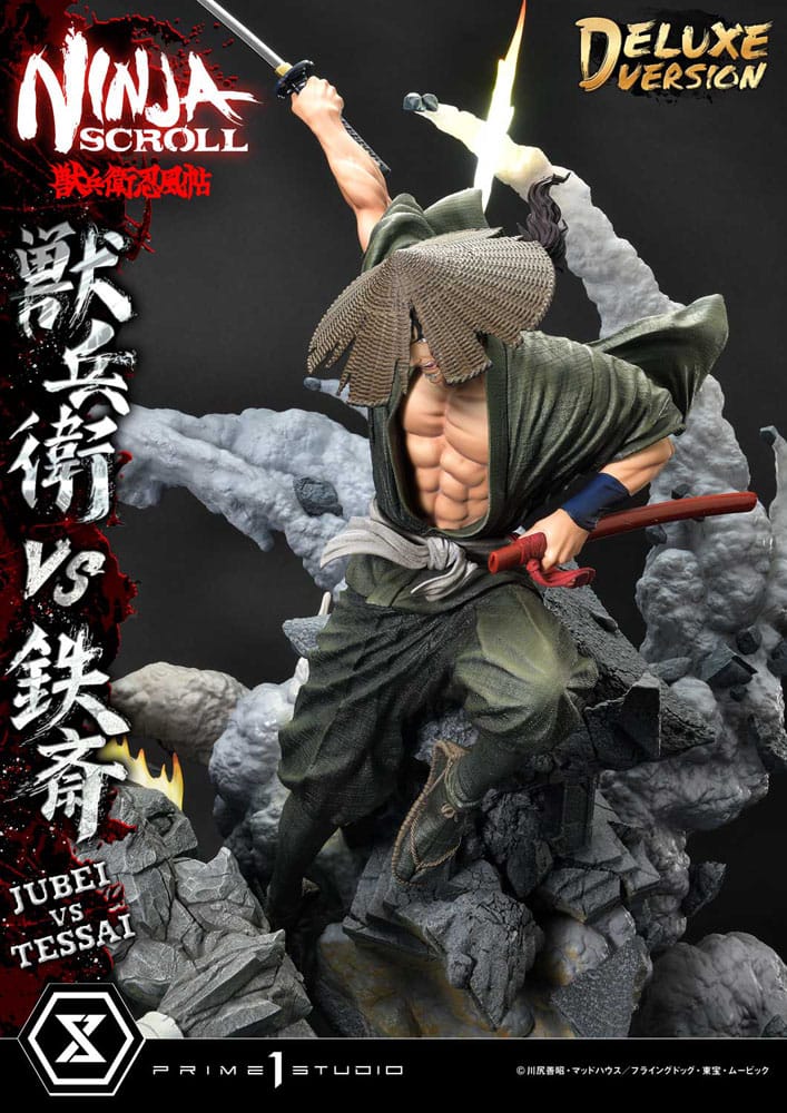 Ninja Scroll Ultimate Premium Masterline Series Statue 1/4 Jubei Versus Tessai Deluxe Bonus Version 101cm - Scale Statue - Prime 1 Studio - Hobby Figures UK