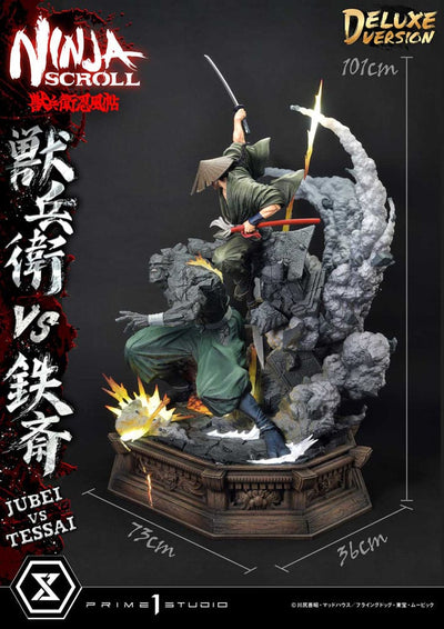 Ninja Scroll Ultimate Premium Masterline Series Statue 1/4 Jubei Versus Tessai Deluxe Bonus Version 101cm - Scale Statue - Prime 1 Studio - Hobby Figures UK