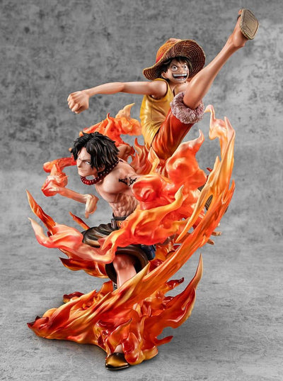 One Piece P.O.P NEO-Maximum PVC Statue Luffy & Ace Bond between brothers 20th Limited Ver. 25cm - Scale Statue - Megahouse - Hobby Figures UK