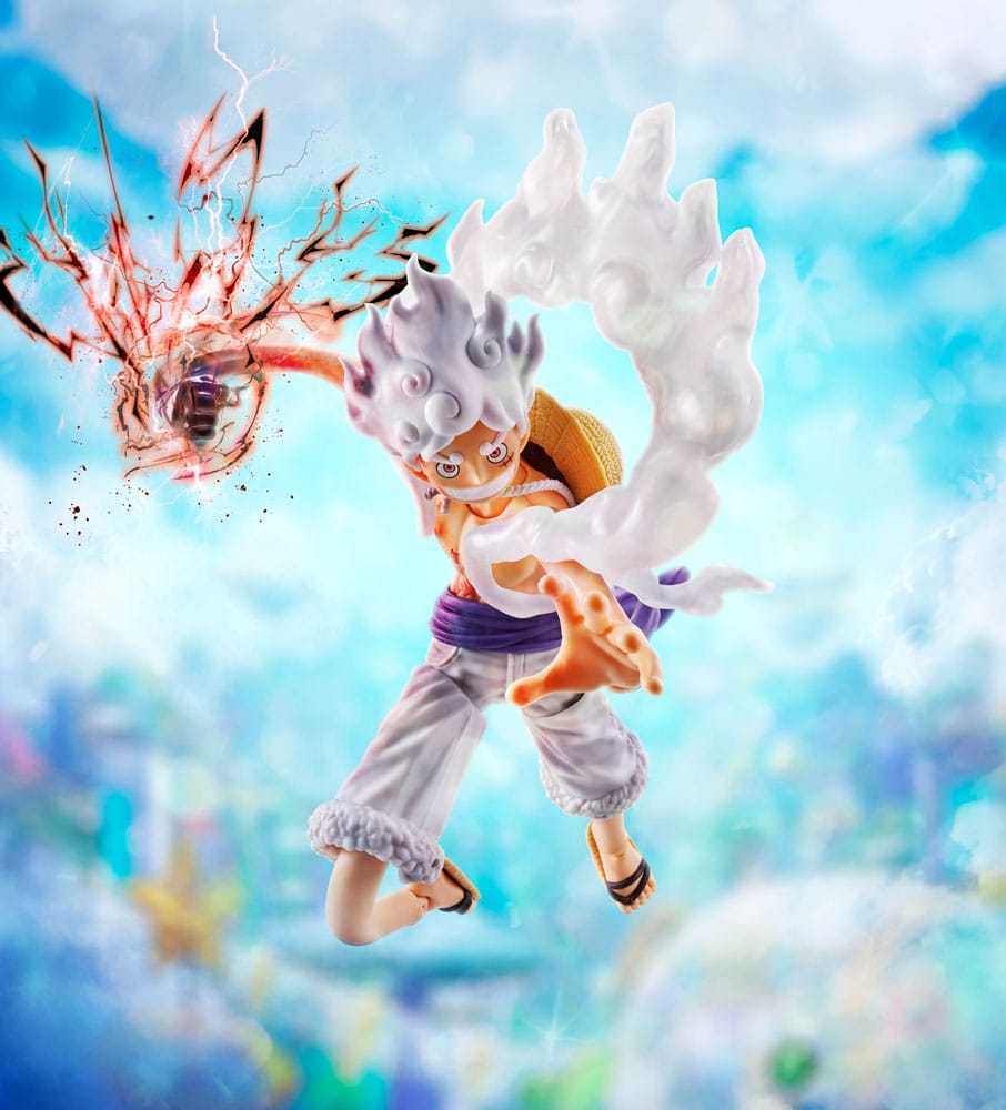 One Piece S.H. Figuarts Action Figure Monkey D. Luffy Gear 5 -Future Island Egghead- 15cm - Action Figures - Bandai Tamashii Nations - Hobby Figures UK