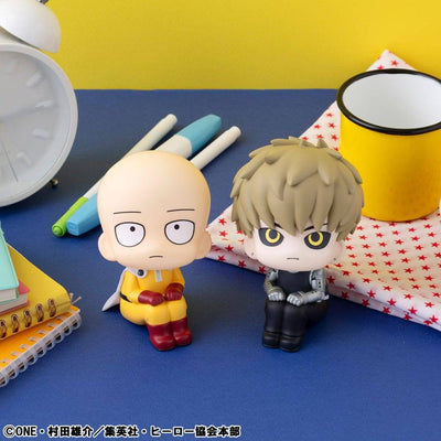 One Punch Man Look Up PVC Statue Saitama & Genos 11cm (with gift) - Scale Statue - Megahouse - Hobby Figures UK