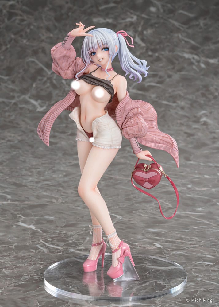 Original Character PVC Statue 1/6 Shion Passion Pink Illustration by Michiking 27cm - Scale Statue - Vibrastar - Hobby Figures UK