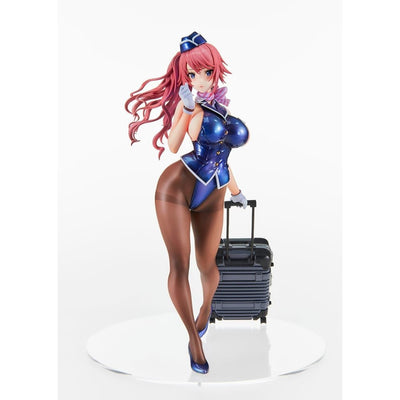 Original Character PVC Statue Tight na Oshigoto Work 3: Cabin Attendant Aya Saionji Antenna Shop Limited Edition 25cm - Scale Statue - Vertex - Hobby Figures UK