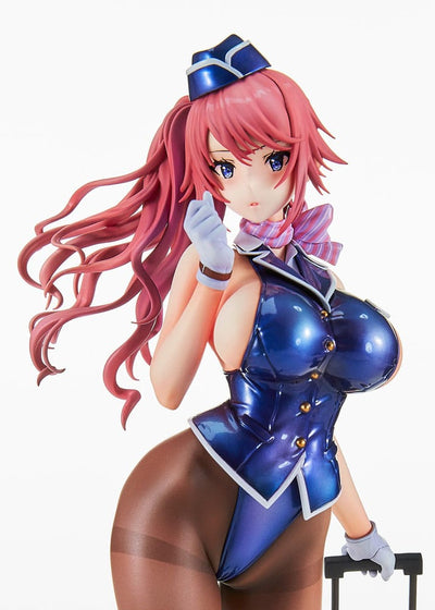 Original Character PVC Statue Tight na Oshigoto Work 3: Cabin Attendant Aya Saionji Antenna Shop Limited Edition 25cm - Scale Statue - Vertex - Hobby Figures UK