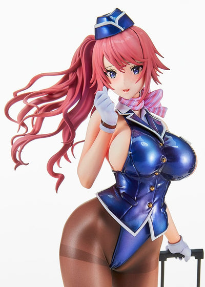 Original Character PVC Statue Tight na Oshigoto Work 3: Cabin Attendant Aya Saionji Antenna Shop Limited Edition 25cm - Scale Statue - Vertex - Hobby Figures UK