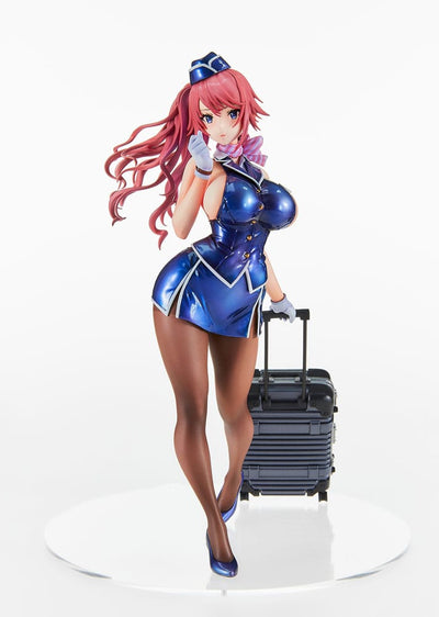 Original Character PVC Statue Tight na Oshigoto Work 3: Cabin Attendant Aya Saionji Antenna Shop Limited Edition 25cm - Scale Statue - Vertex - Hobby Figures UK