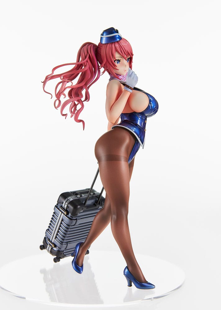 Original Character PVC Statue Tight na Oshigoto Work 3: Cabin Attendant Aya Saionji Antenna Shop Limited Edition 25cm - Scale Statue - Vertex - Hobby Figures UK