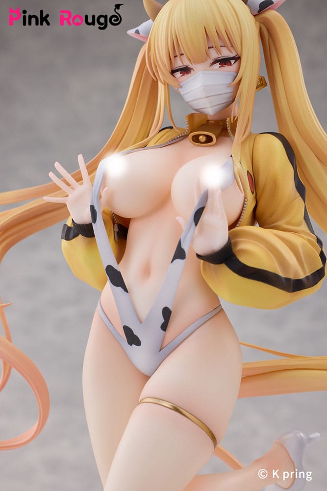 Original Character by Kedama Tamano PVC 1/7 K Pring Sayuri Dairy Cow Special Ver. 24cm - Scale Statue - Pink Rouge - Hobby Figures UK