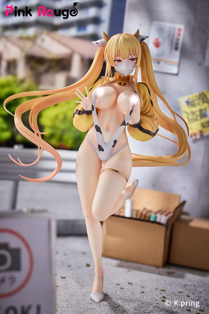 Original Character by Kedama Tamano PVC 1/7 K Pring Sayuri Dairy Cow Special Ver. 24cm - Scale Statue - Pink Rouge - Hobby Figures UK