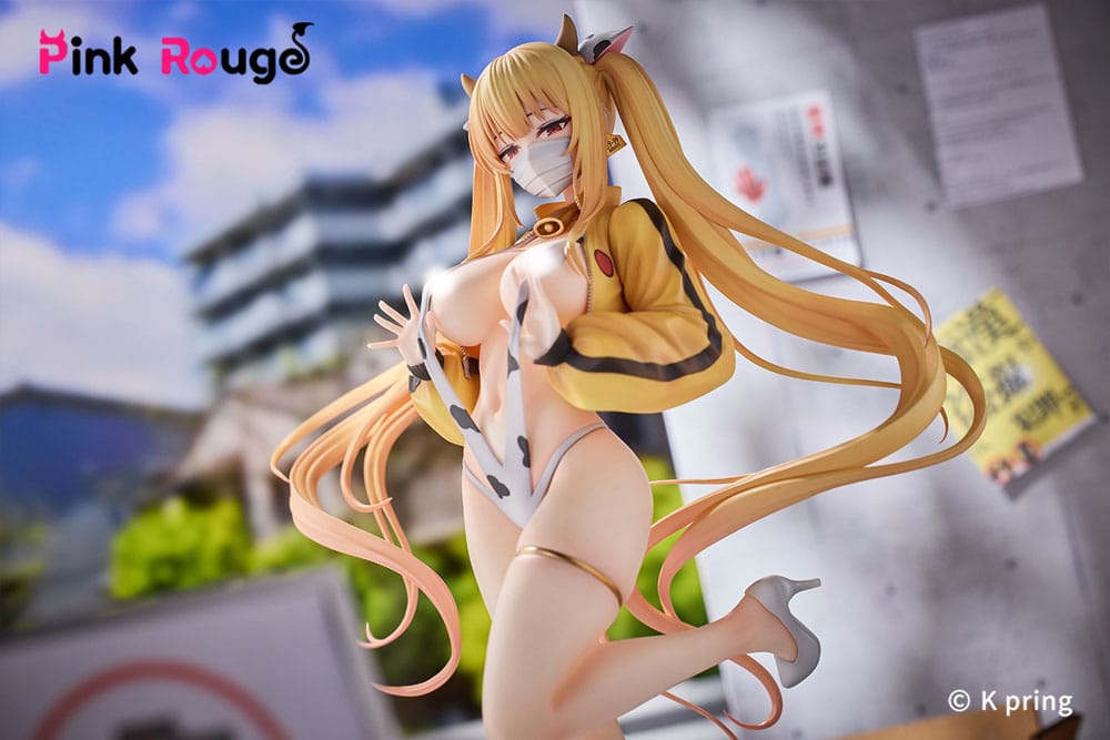 Original Character by Kedama Tamano PVC 1/7 K Pring Sayuri Dairy Cow Special Ver. 24cm - Scale Statue - Pink Rouge - Hobby Figures UK
