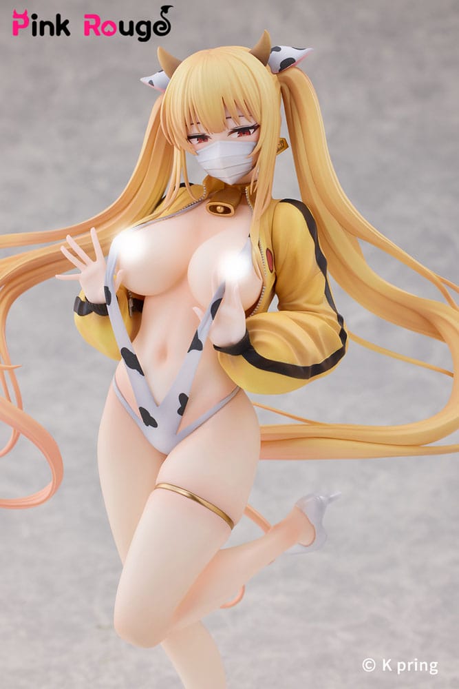 Original Character by Kedama Tamano PVC 1/7 K Pring Sayuri Dairy Cow Special Ver. 24cm - Scale Statue - Pink Rouge - Hobby Figures UK