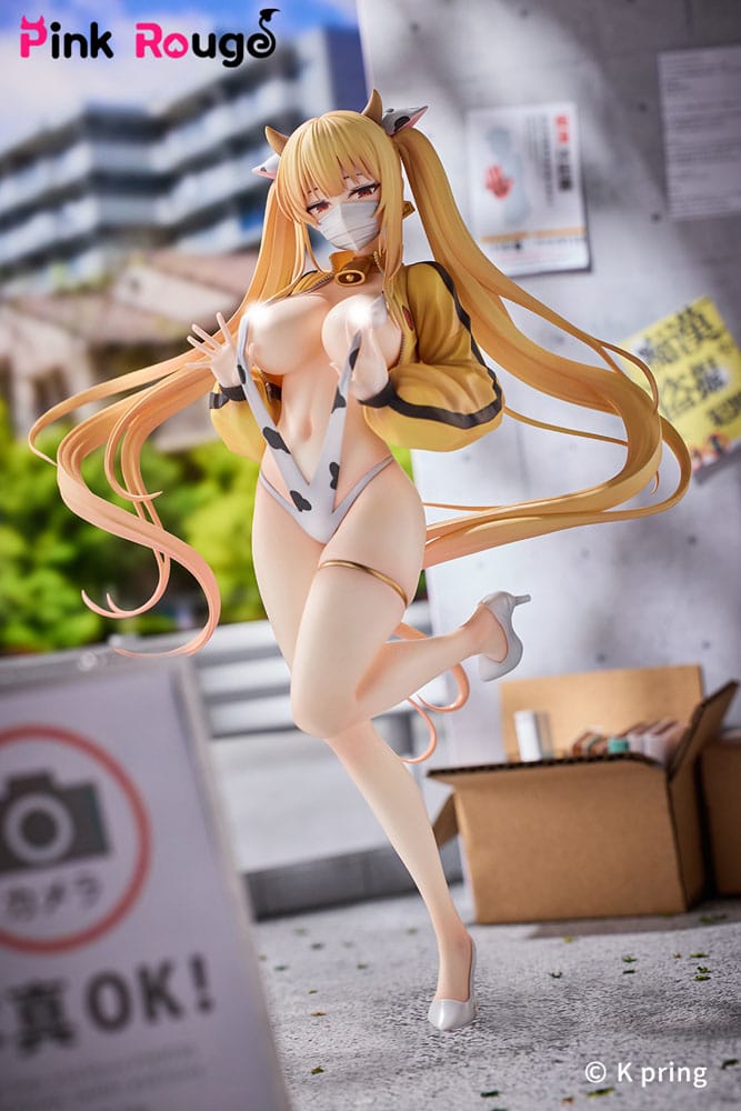 Original Character by Kedama Tamano PVC 1/7 K Pring Sayuri Dairy Cow Special Ver. 24cm - Scale Statue - Pink Rouge - Hobby Figures UK