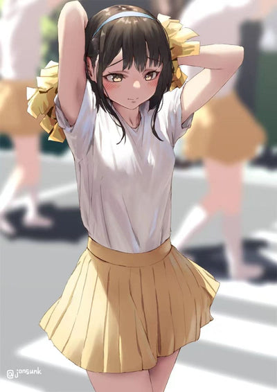 Original Illustration PVC Statue 1/6 Cheerleader Misaki Illustrated by Jonsun Limited Edition 25cm - Scale Statue - Hobby Sakura - Hobby Figures UK
