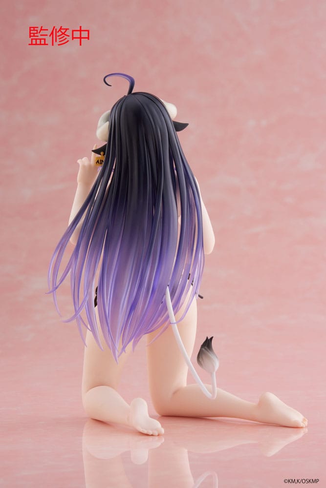 Overlord PVC Statue Desktop Cute Figure Albedo Cow-Print Swimsuit Ver. 15cm - Scale Statue - Taito Prize - Hobby Figures UK