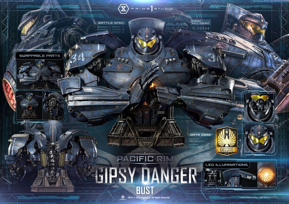 Pacific Rim Bust Gipsy Danger Deluxe Ver. 74cm - Scale Statue - Prime 1 Studio - Hobby Figures UK